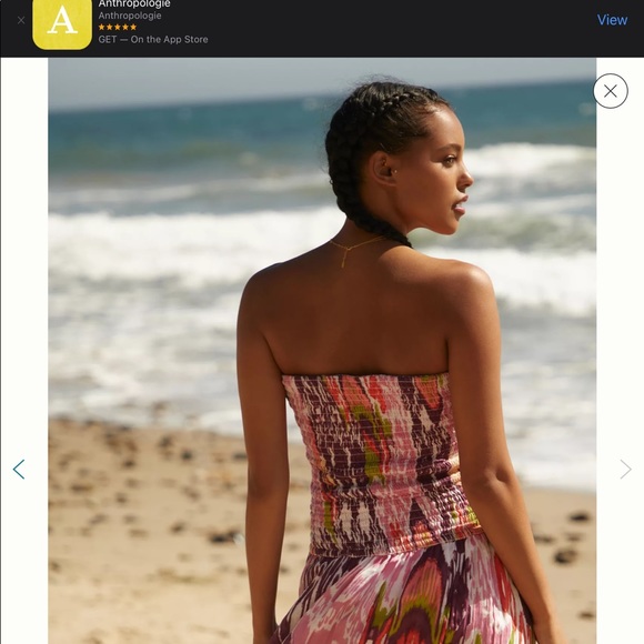 NWT Anthropologie Swim suit Cover/  Smock Mini Sun Dress - Picture 6 of 7